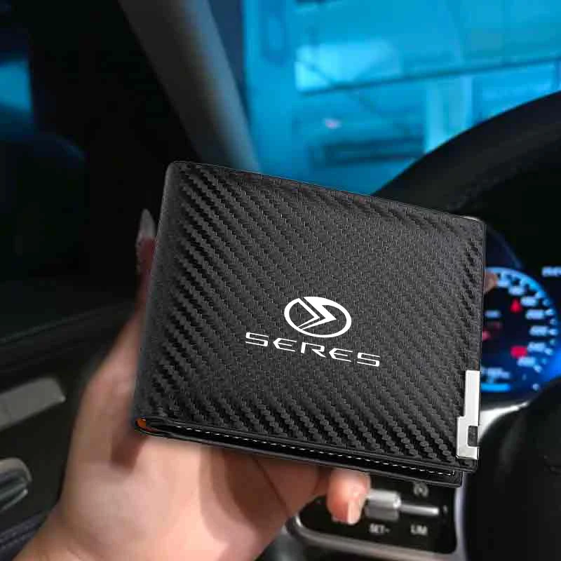 Picture 4: Car Interior Accessories Carbon Fiber Driver License Storage Wallet For Seres M5 M7 2023 2022