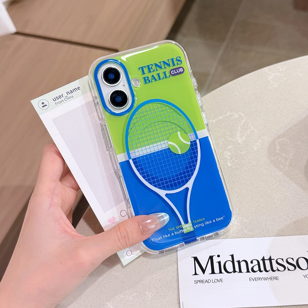 Etui na telefon iPhone 17 16 14 15 Pro Max z magnetycznym uchwytem 3D w kształcie piłki tenisowej, odporne na wstrząsy, kompatybilne z MagSafe. — zdjęcie produktu 4