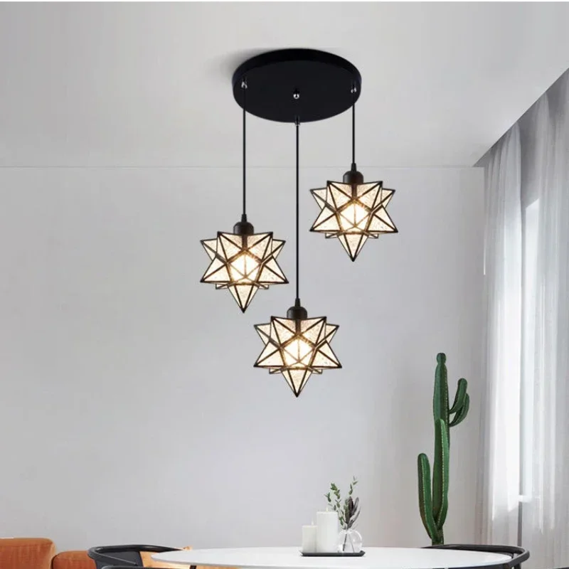 2025 الإبداعية ستار النحاس قلادة LED مصباح المطبخ مقهى الطعام غرفة المعيشة ضوء الزجاج الحديث قلادة أضواء لامبارا Colgante #6