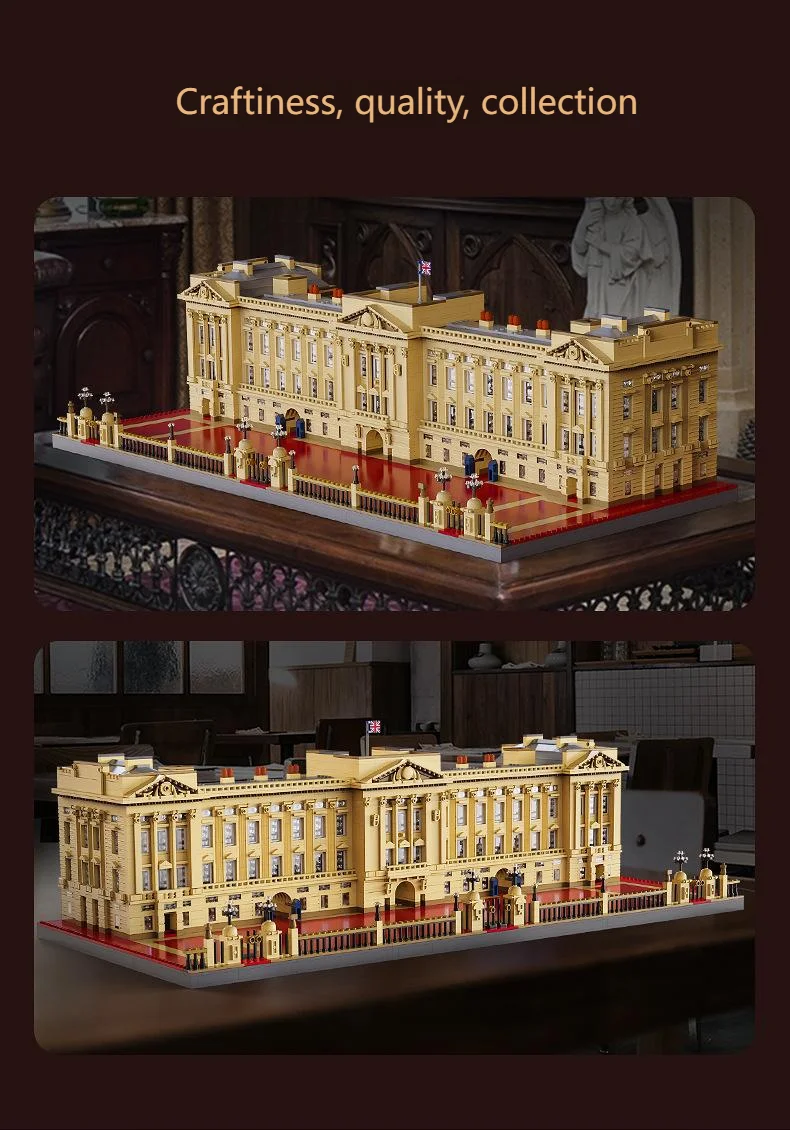 Kit de modelo de palacio Buckingham, bloques de madera dura, juego de construcción para adultos, pieza de exhibición educativa de escritorio, regalo, 5604 Uds.