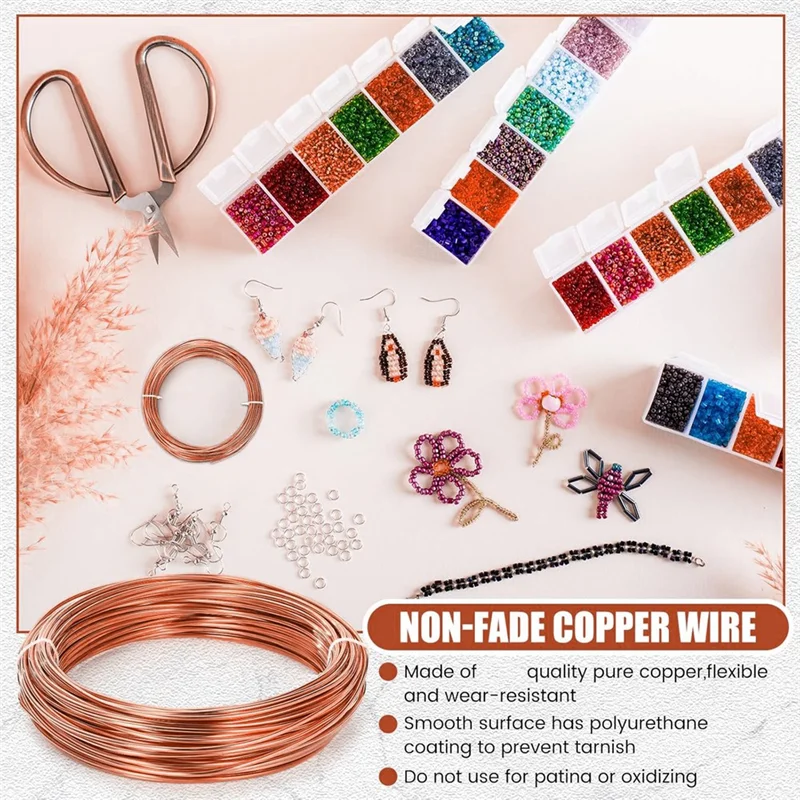 【Hot Selling】8 Gauge 100 Ft Pure Bare Copper Wire For Jewelry Making, Crafts, And Electroculture Gardening