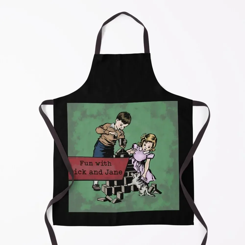 

Fun with Dick and Jane Apron Household Items christmas kitchen and home Apron