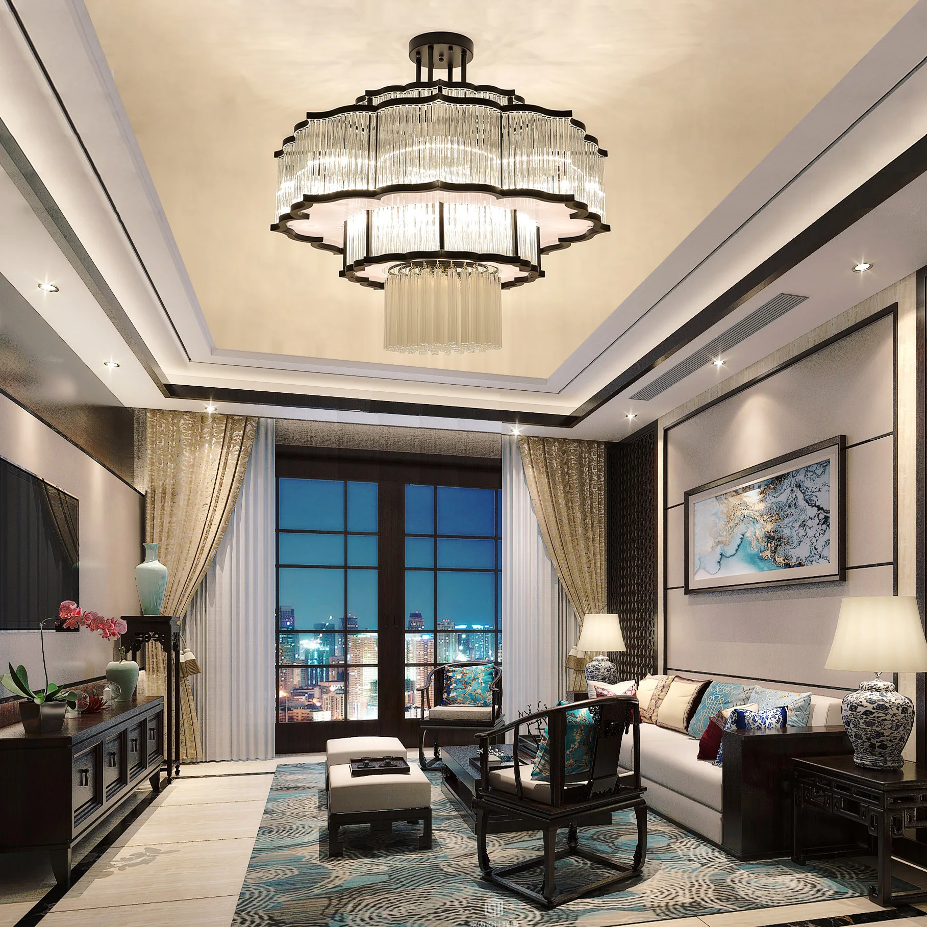 

Хрустальная люстра, роскошная ретро-ститальня, стеклянная лампа, люстра для столовой, зала