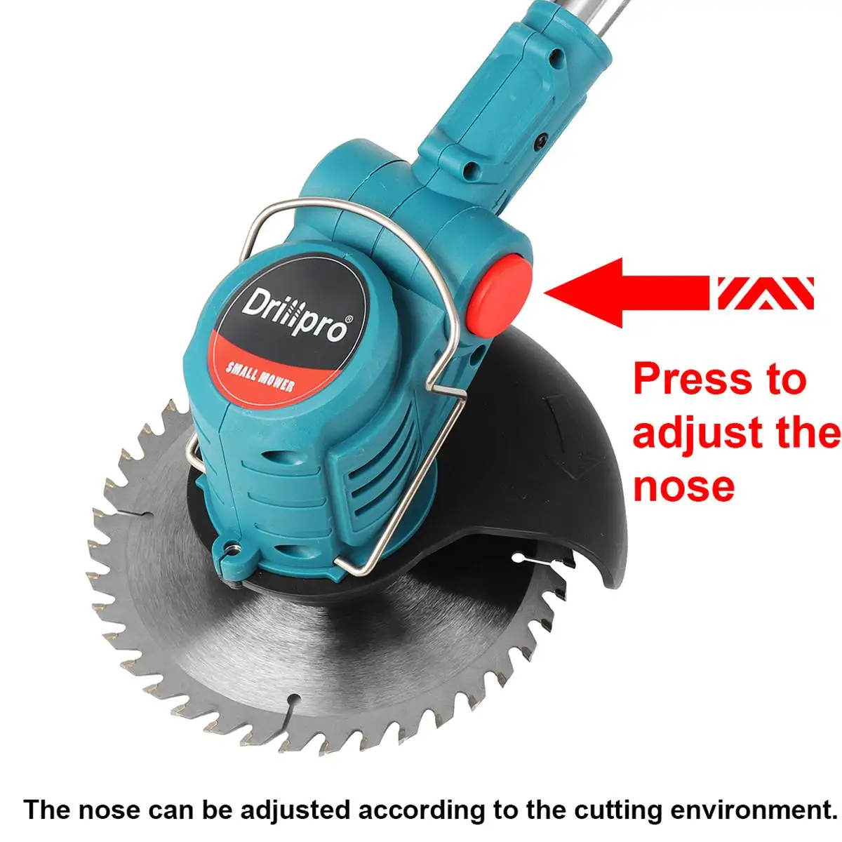 Imagem -03 - Drillpro-cortador de Grama Elétrico Cordless Grass Hedge Trimmer Handheld Jardim Ferramentas Ajustáveis para Makita Baterias 2x 18v