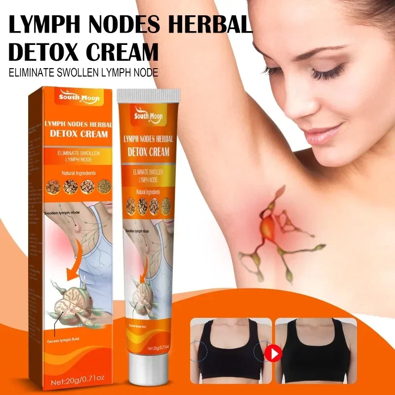 Lymphatic Detox Cream Lymph Ointment Neck Anti-Swelling Cream Treatment Breast Armpit Lymph Nodes Medical Plaster Health Care