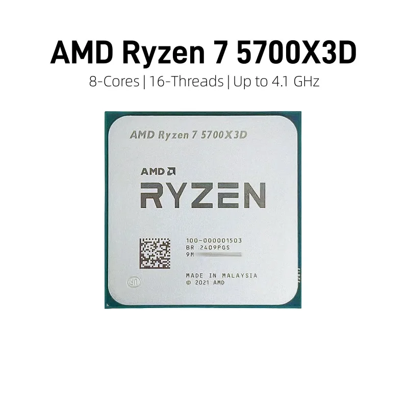 Original AMD Ryzen7 5700X3D Desktop CPU 8 Core 16 Thread AM4 Platform 3D V-Cache Gaming Computer Processor