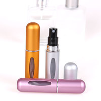 New 5ml Perfume Atomizer Portable Liquid Container For Cosmetics Traveling Mini Aluminum Spray Alcochol Empty Refillable Bottle