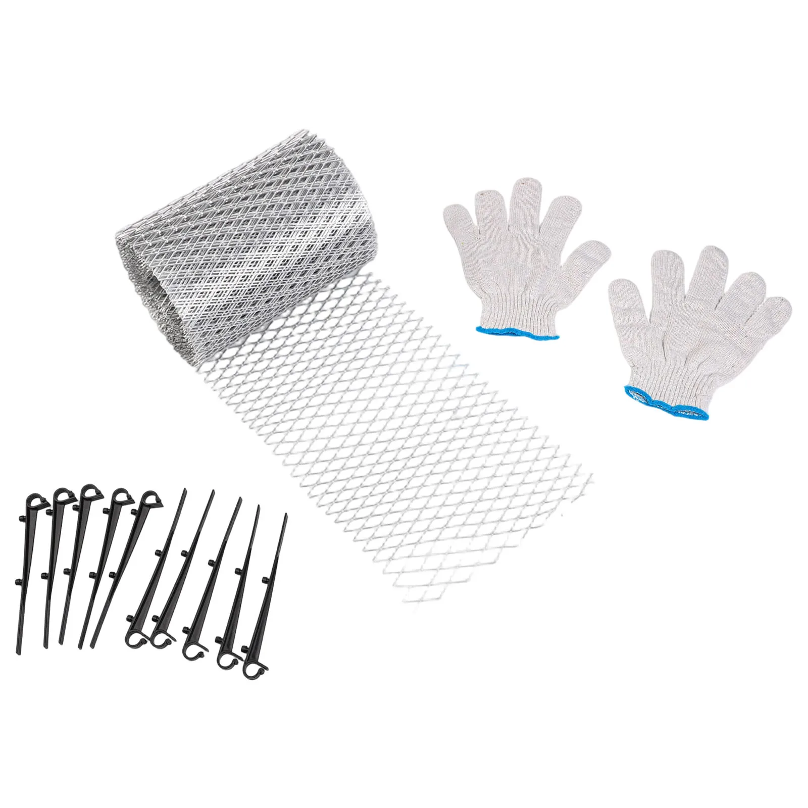 6M Aluminum Gutter Protective Cover for Roofs Featuring Clogging Mesh Screen to Prevent Blockages and Leaf Build Up