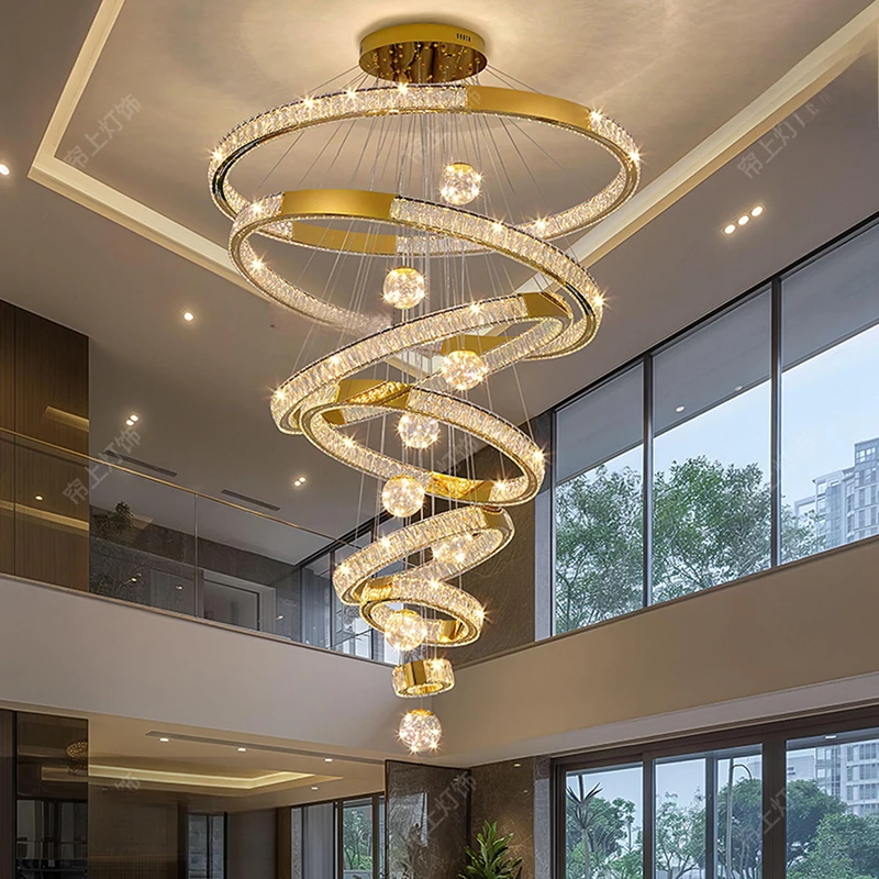 Modern Simple Home Lighting Fixtures, Staircase Chandelier, Living Room Chandelier, Dining Room Indoor Pendant Lamp for Home Dec