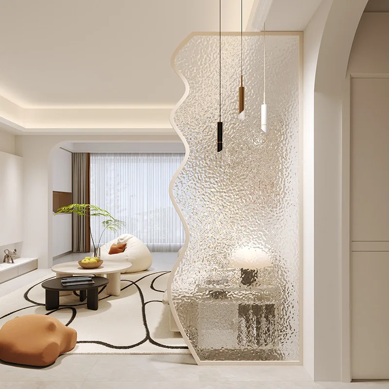 قسم فاخر خفيف، حوض غسيل من الزجاج المموج الكريمي فنغ شوي