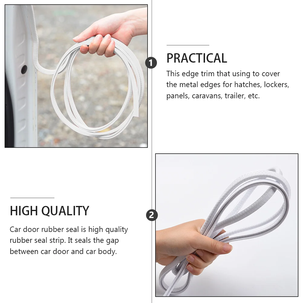 Anti-scratch Strip Durable Protector Guard Car Accessories Rubber Seal Strips White Out Tape