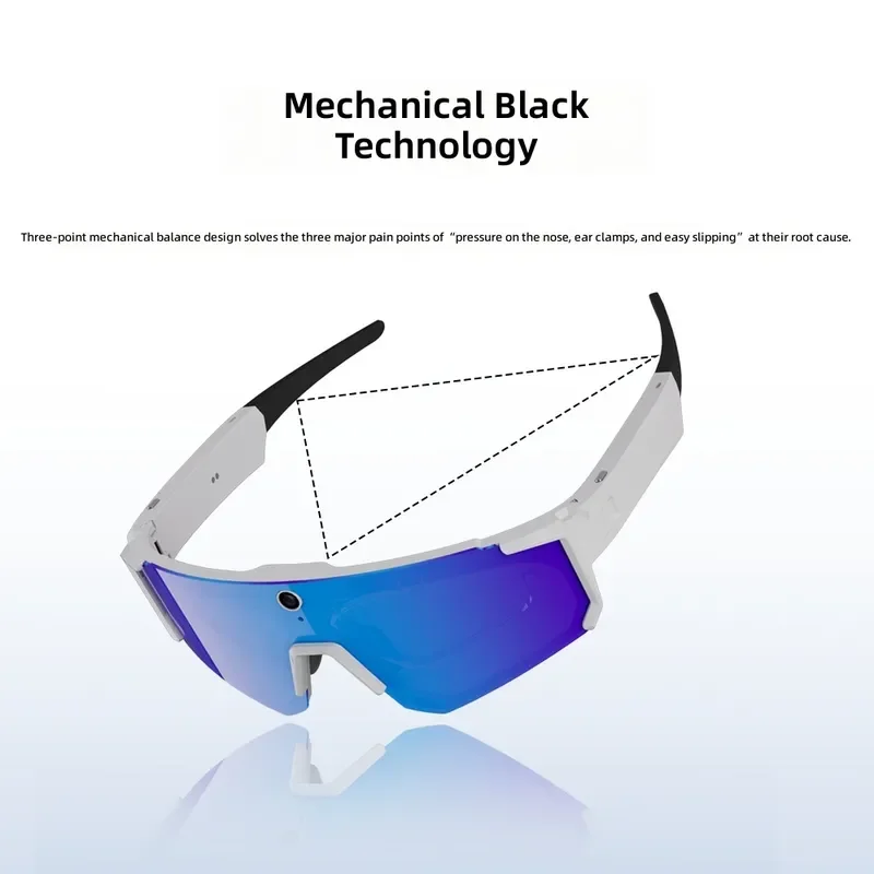Smart Camera Glasses 800W HD Anti Shake AI Video Recording Eyewear for Outdoor Cycling Riding Sports Men Women Action Cam