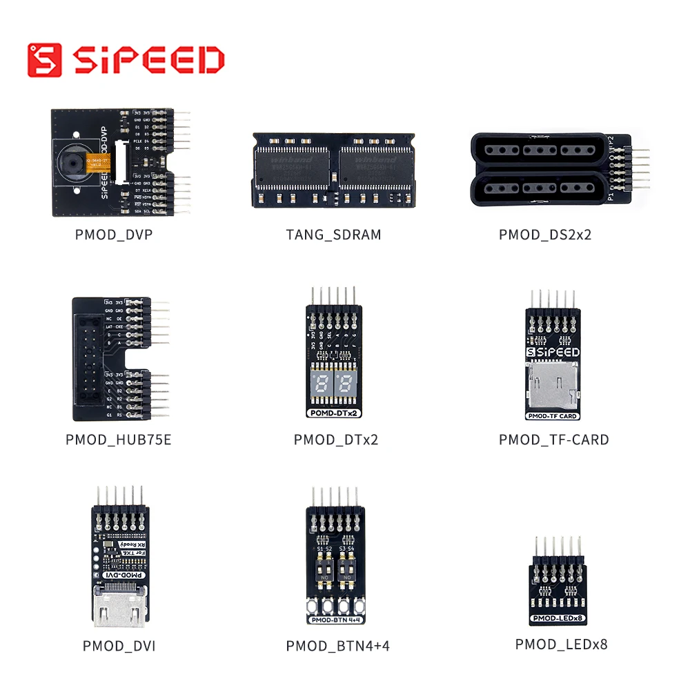 Sipeed Tang FPGA PMOD 모듈 LED 스위치, HDMI 카메라 디지털 튜브, HUB75E