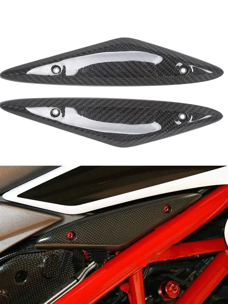 Motorfiets Zijpanelen Trim Kuip Koolstofvezel voor Ducati Hypermotard 821 939 2013 2014 2015 - afbeelding 2