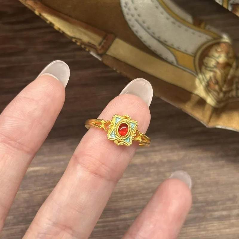 خاتم تشاو فانغفانغ على الطراز الصيني الجديد، عصري وبسيط، شخصية جميلة، فاخرة خفيفة، إحساس راقي، e