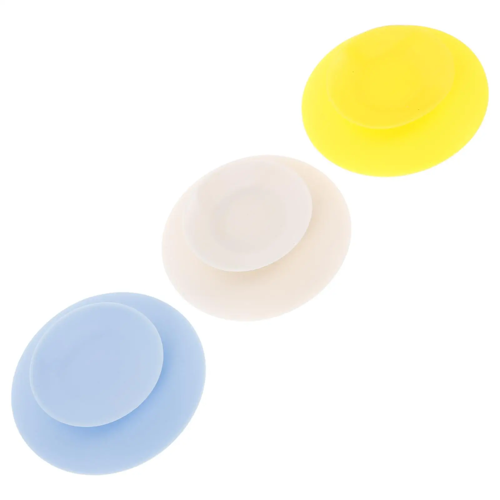 

3Pcs Silicone Suction Cup Bowl Mat Double Sided Large Area Suction Cups Cutlery Set Baby Plate Holder Anti Slip Strong Adhesion