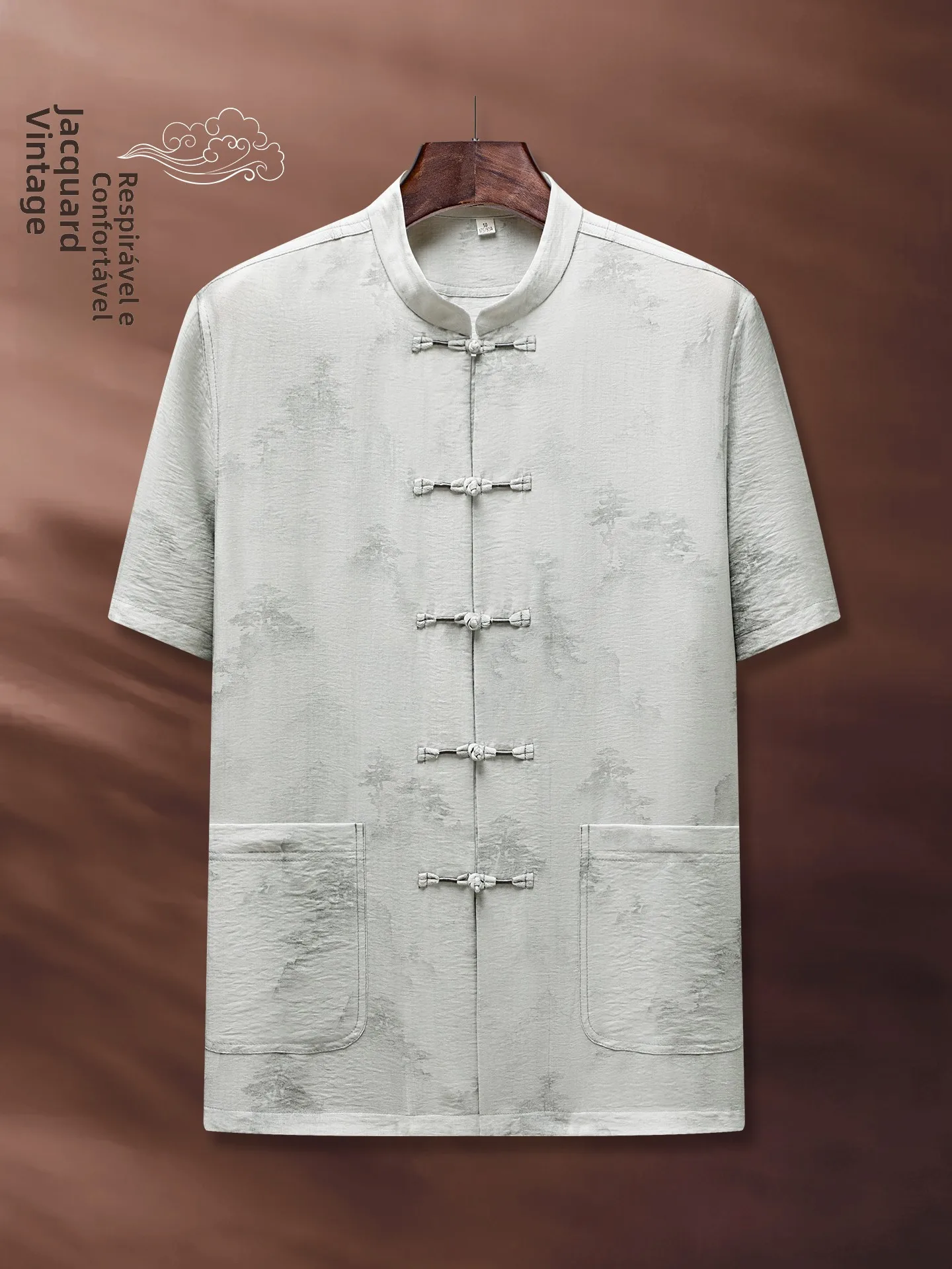 chinese-style-short-sleeve-stand-collar-men's-casual-tang-suit-summer-fashionable-dad-grandpa-clothing-comfortable-breathable