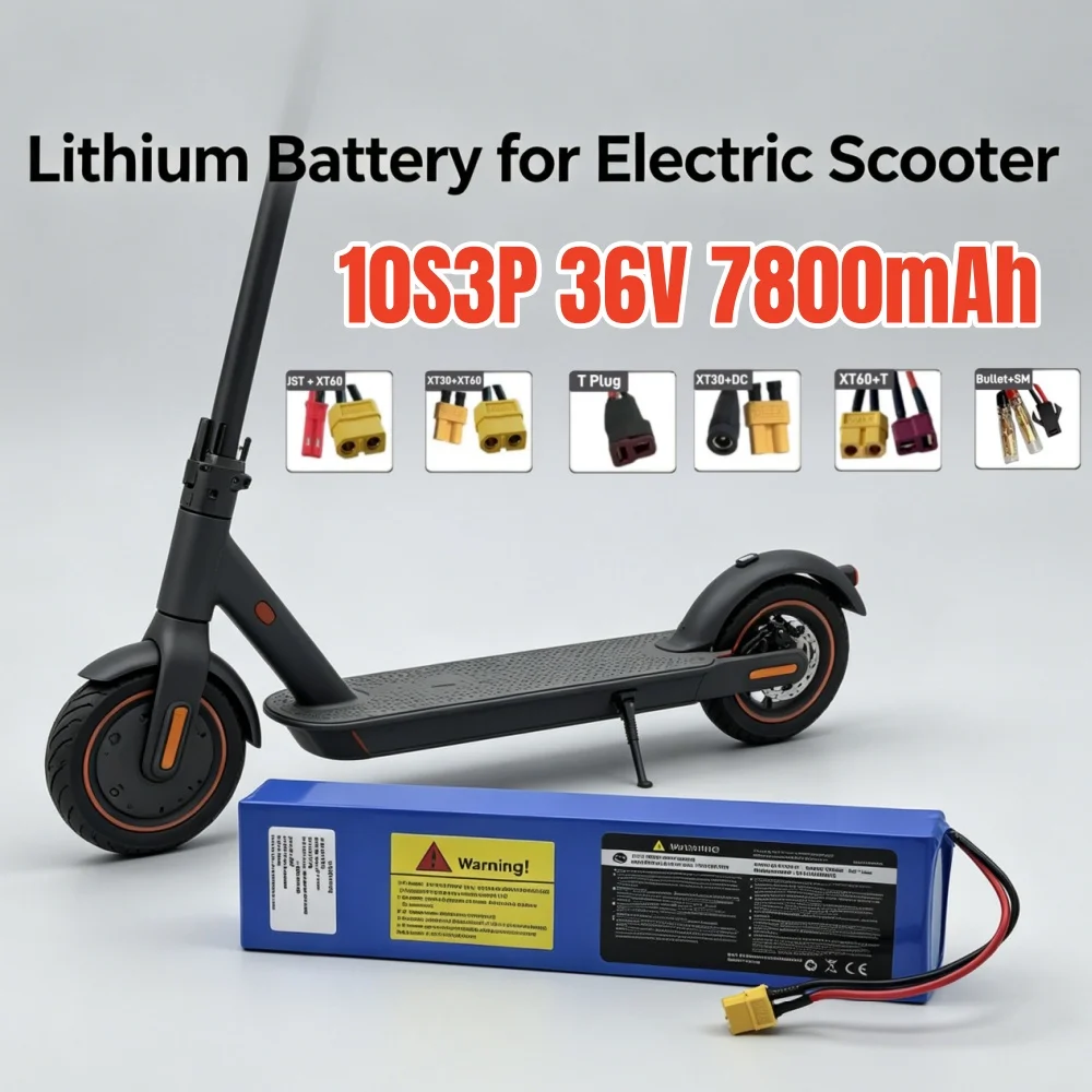 

36V 7.8Ah Electric Scooter Battery 10S3P 7800mah 250W-500W 42V Electric Scooter Power Battery with BMS