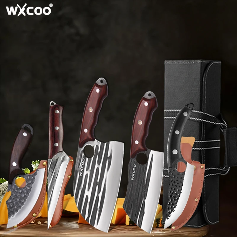 Cooking Chef Knives Stainless Steel Fruit Paring Utility Knife Handmade Forged Butcher Cleaver Kitchen Knife for Household