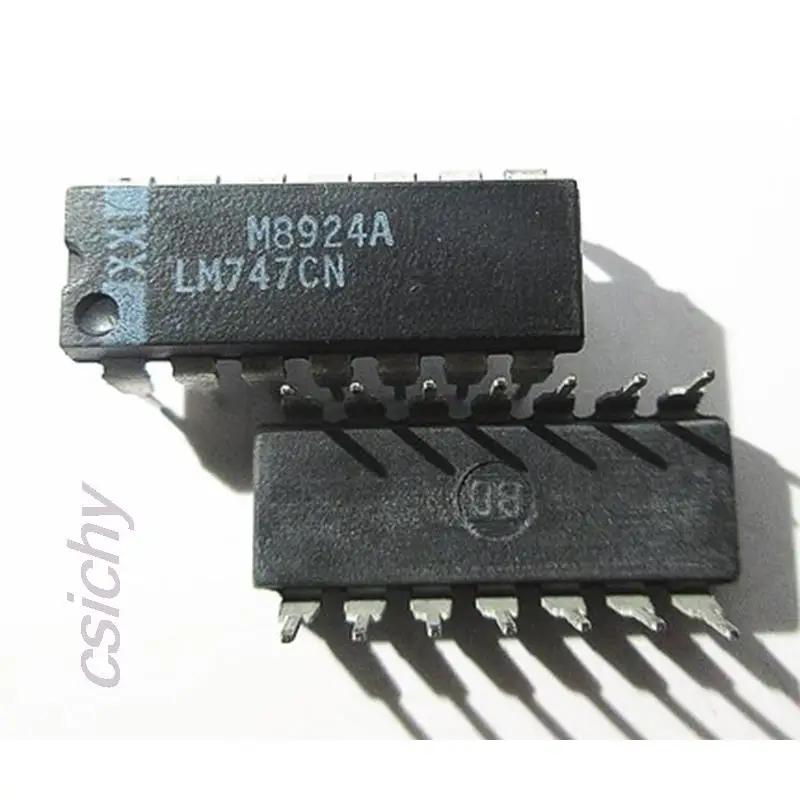 5pcs/lot LM747CN LM747 DIP-14 Dual universal operational amplifier In Stock