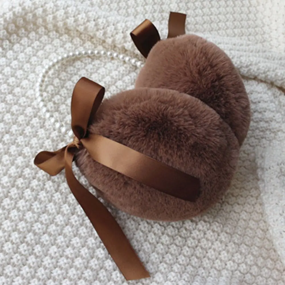 Paraorecchie caldi simpatici paraorecchie in pelliccia di peluche inverno morbido scaldino per le orecchie donna uomo Fluffy cozy Headband Ear Cover