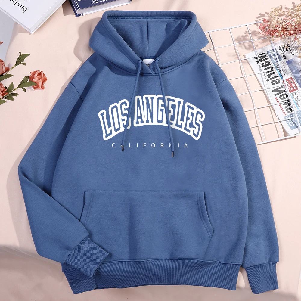 Los Angeles California City Hoody Men Women Creativity Crewneck Clothing Fashion Pullover Hoody Autumn Fleece Warm Streetwear