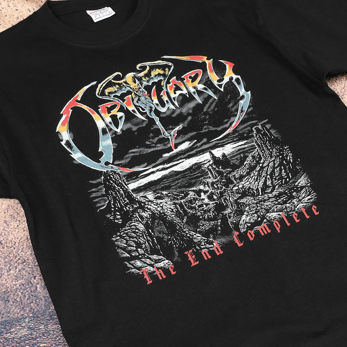 Obituary T-Shirt The End Complete Death Metal Band Morbid Angel Deicide Printed Short Sleeves Cotton Unisex Graphic Men's Shirts