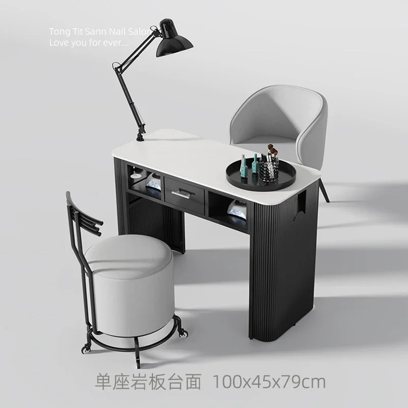JJJJRock Slab Manicure Table Manicure Table And Chair Set Single Double Widened Manicure Shop Special Table