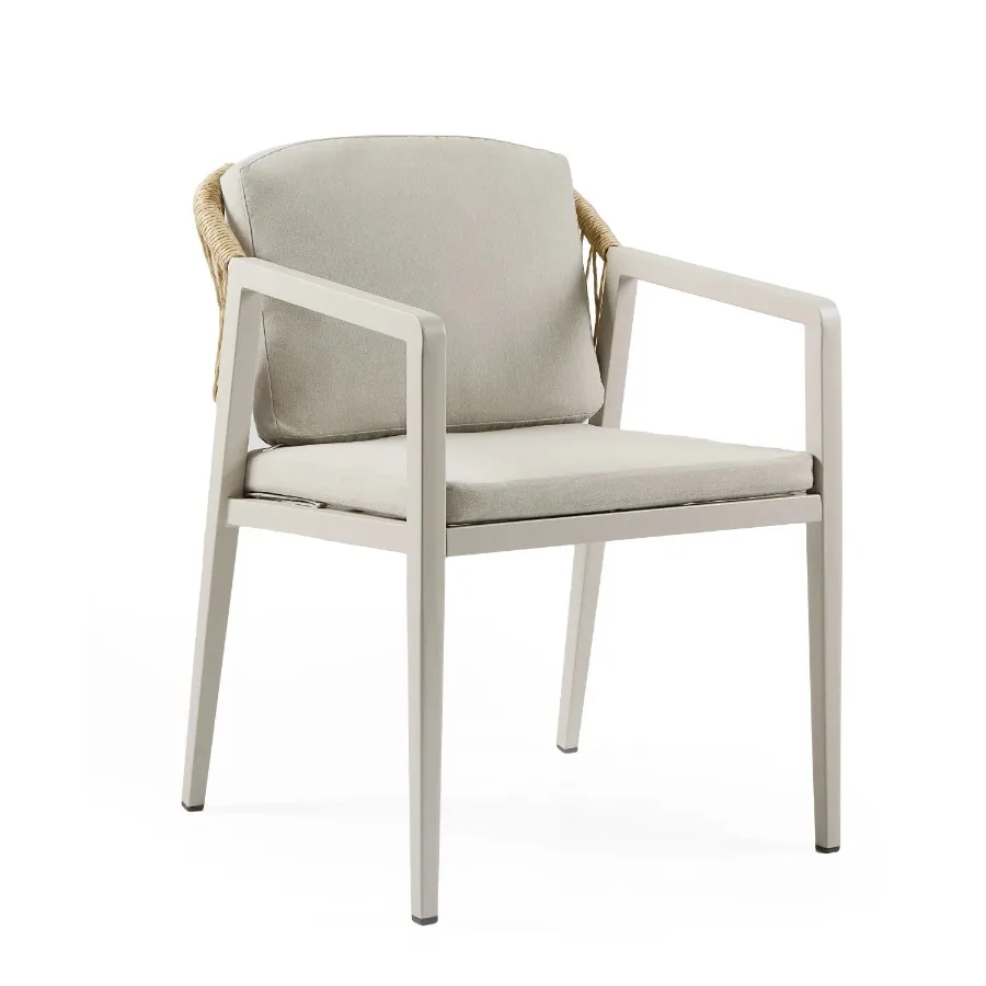 Outdoor Dining Chair Set of 2, Wicker Rattan Woven Patio Chairs, Outdoor Armchair Seating for Patio Backyard Poolside Balcony,