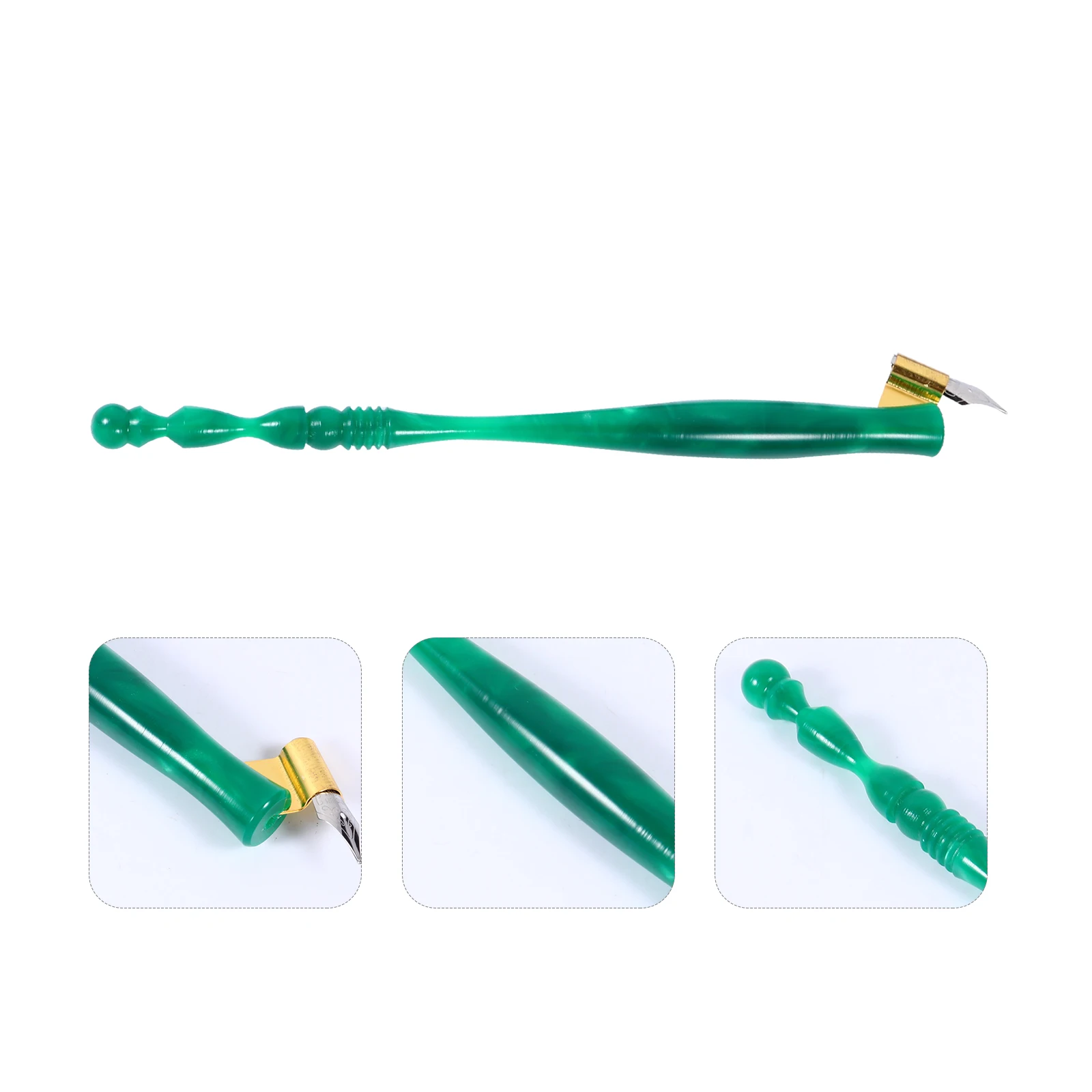 

6pcs English Calligraphy Set Dip Pen Nib Kit Wood Handle Smooth Writing Wear Resistant Elegant Pen for Gift