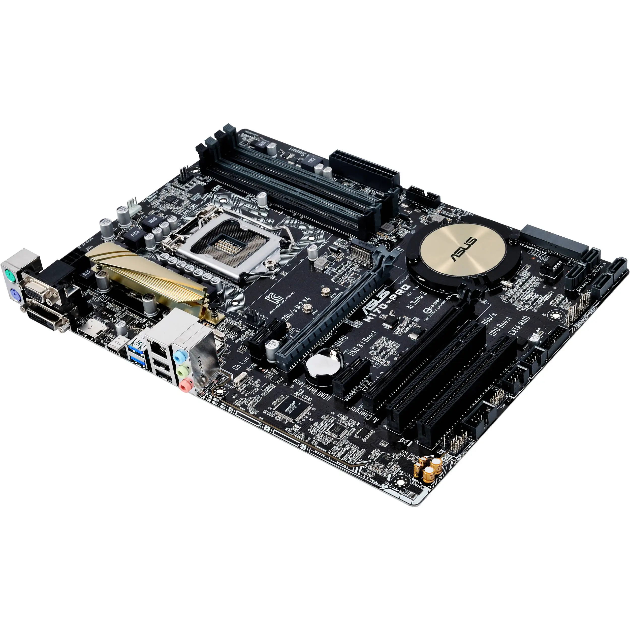 ASUS H170-PRO Motherboard + i5-6500 CPU-Kit Intel H170 LGA 1151 4×DDR4 64 GB M.2 PCI-E 3.0 DVI HDMI ATX