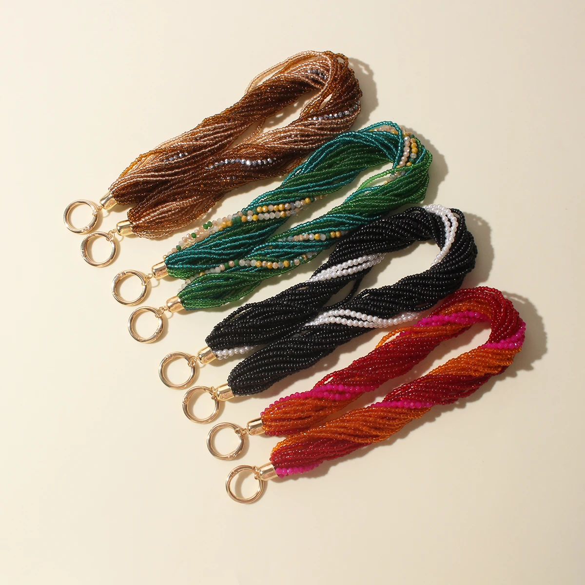 

1PC Fashionable and versatile handbag with multi-layer rice bead extension chain (No bag, only bag chain)