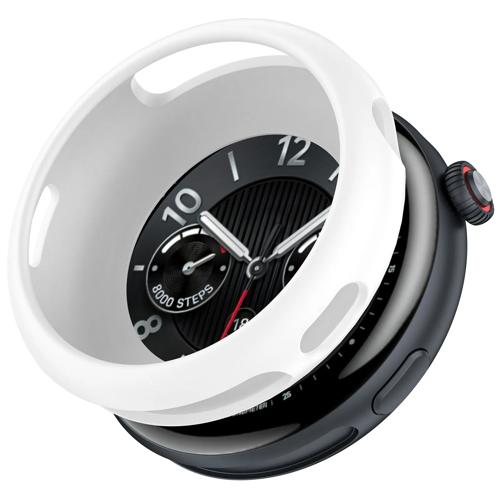 

Для vivo Watch 5 / iQOO Watch 5 Чехол для часов Силиконовый противоударный бампер - белый
