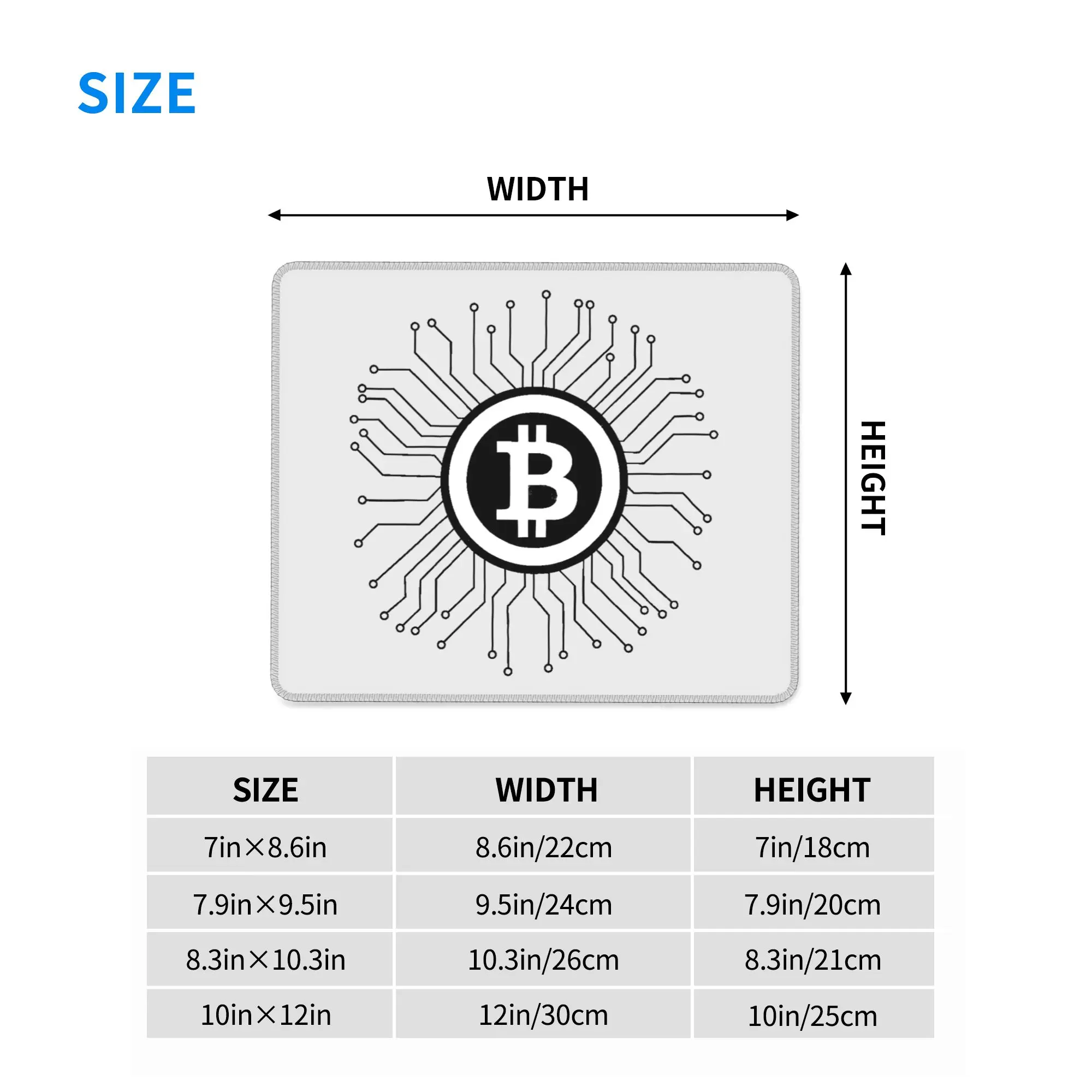 Bitcoin BTC Crypto Currency Mouse Pad Computer Keyboard Mouse Mat Gamer PC Laptop Desk Mat Office Accessories Table Mats