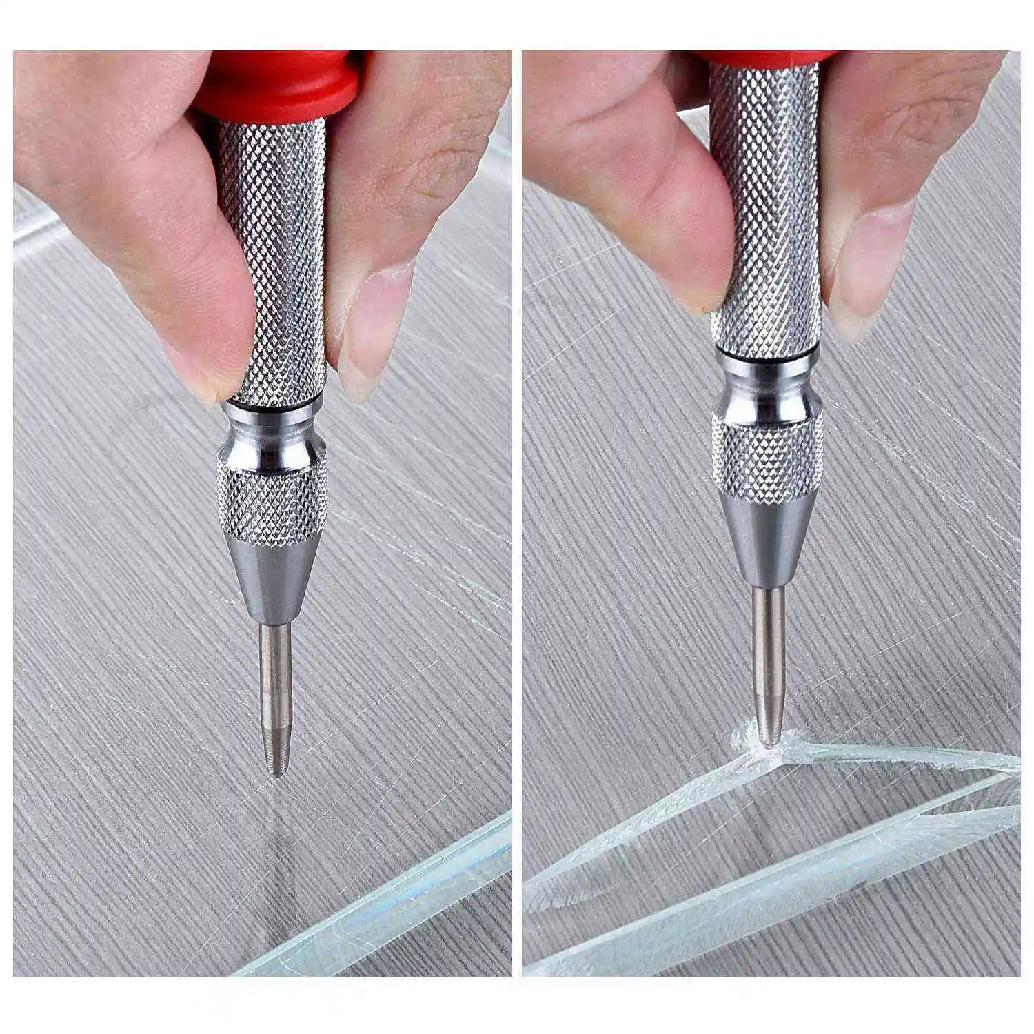 

【Hot-Selling!】13Pc HSS Titanium Coated Drill Bit Set With 1/4Inch Hex Shank With 5 Inch Automatic Center Hole Punch Marker Scrib