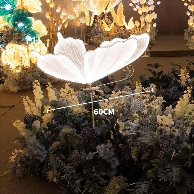 yyhcHot Selling 2023 Party Wedding Indoor Floor Lamp Decorations Pretty Led Butterfly Light