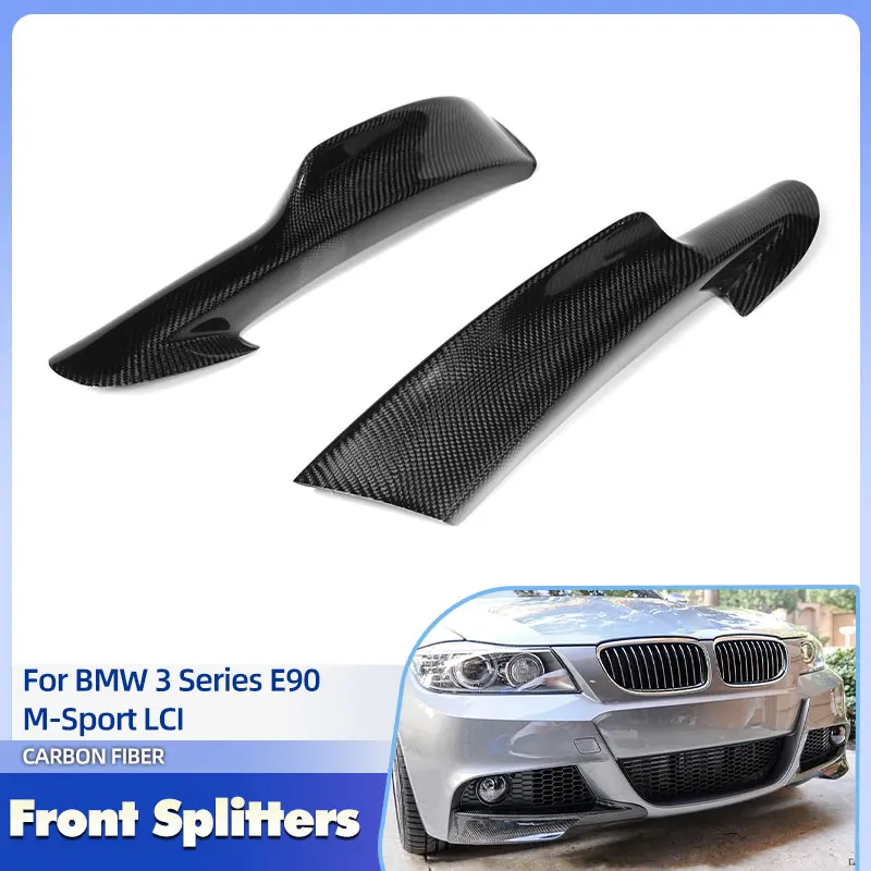 

Car Front Bumper Splitters Carbon Fiber for BMW 3 Series E90 M-Sport LCI 2008-2012 Racing Front Splitter Apron Flaps Body Kits
