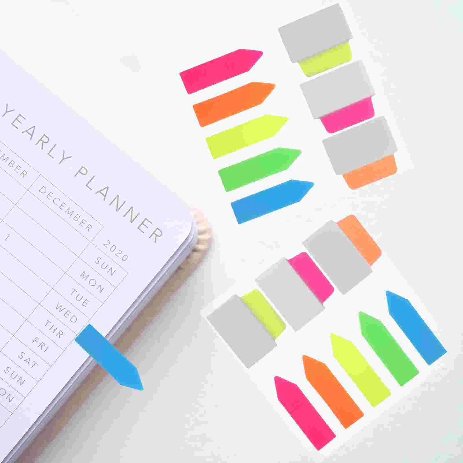 

5 Sets Pet Paper Page Tabs Marker Annotation Pad Bookmarks Stickers The