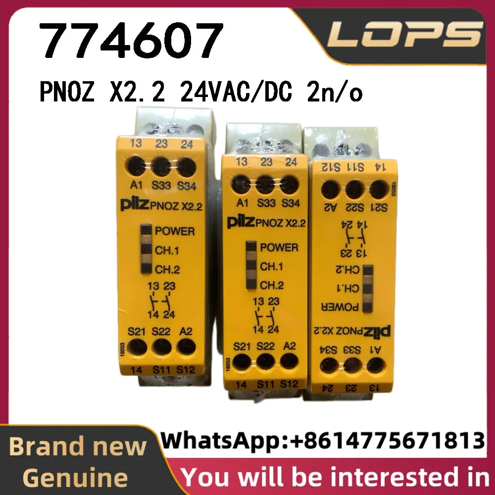 PNOZ X2.2 24VAC/DC 2n/o Pilz 774607 safety relay, brand new original genuine, large quantity in stock, welcome to inquire