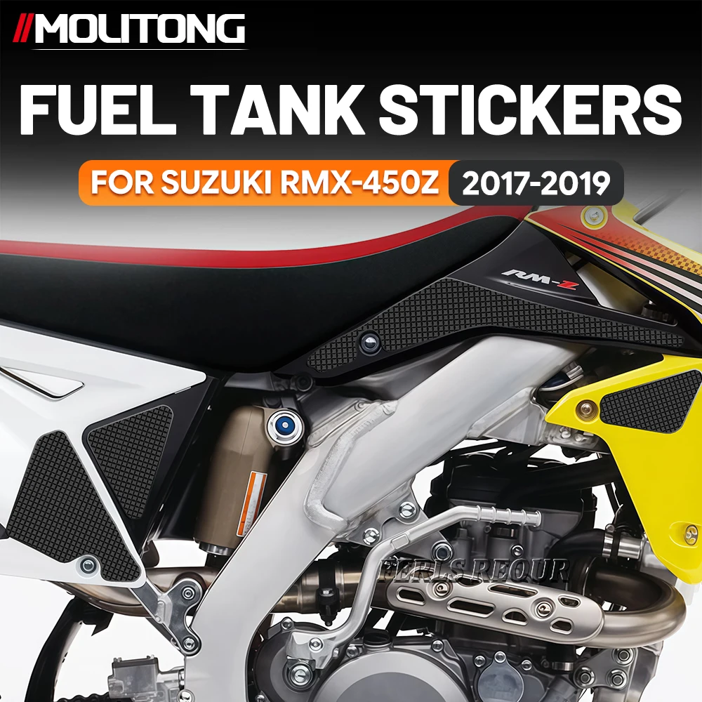 

For SUZUKI RM-Z450 2008-2017 Motorcycle Gas Tank Pad Rubber Black Anti Scratch Anti Slip Fuel Tank Protector Decal Guard