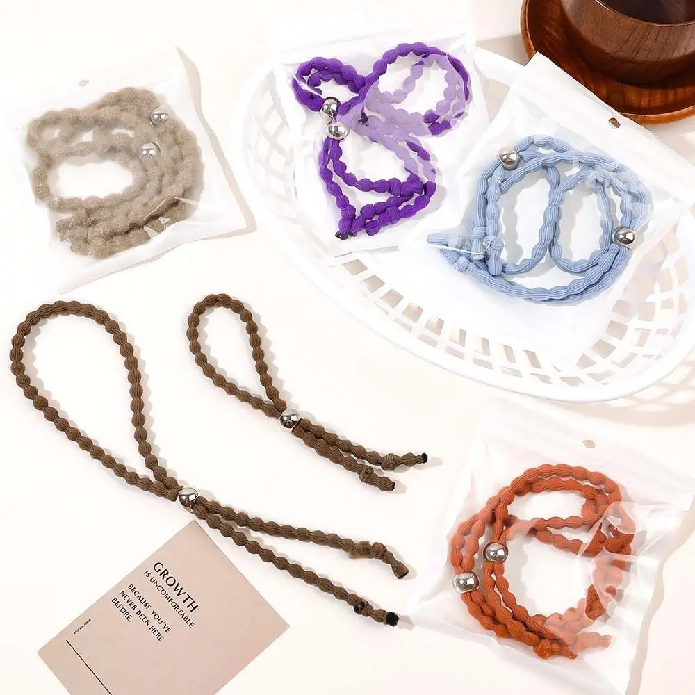 Bubble Beaded Beads Elastic Hair Bands Drawstring Reduce Headaches Adjustable Lazy Hair Rope Comfortable Scrunchies