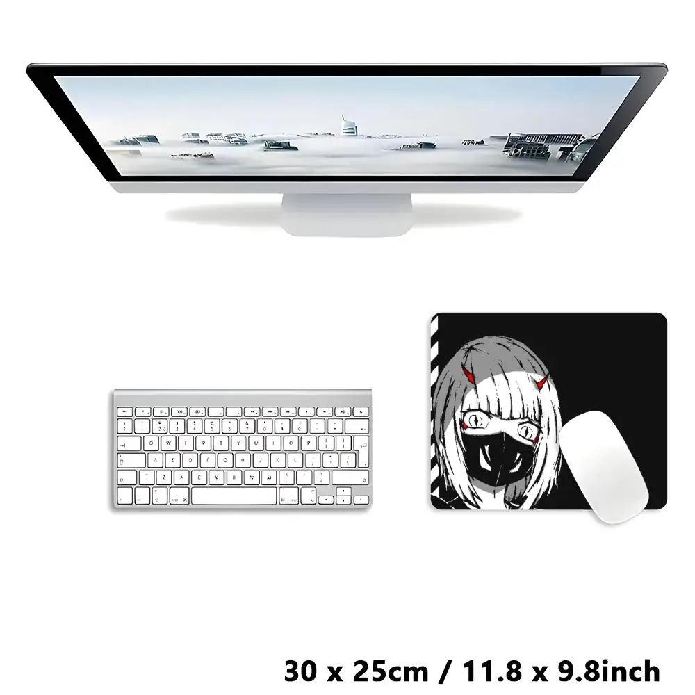 Коврик для мыши для девочки, большой игровой коврик для мыши, коврик для компьютерной мыши, коврик для мыши в стиле аниме, коврик для рабочего стола с призраком, коврик для мыши в стиле аниме, коврик для стола, коврик