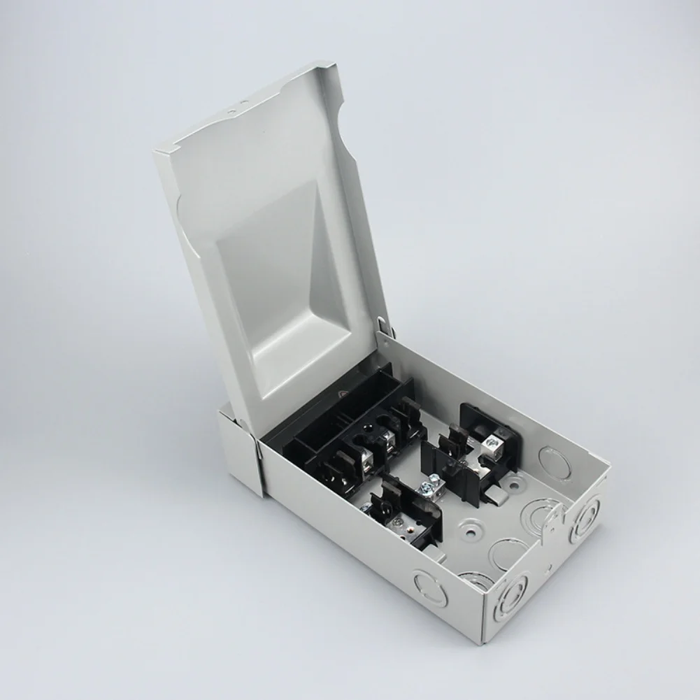 

Outdoor AC Disconnect Switch 30A 120240V Pull Out Lockable Switch Waterproof Metal Box Galvanized Steel for Electrical Equipment