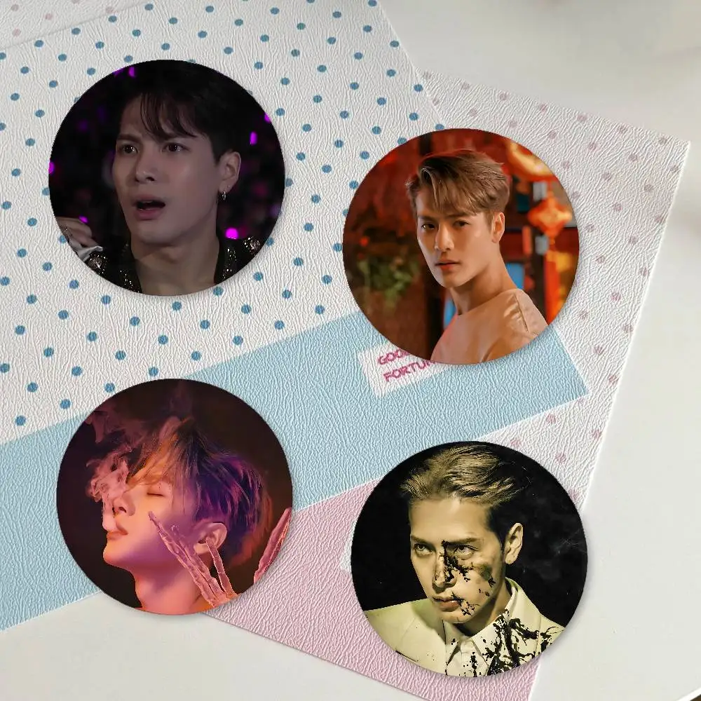 Boy J-Jackson W-Wang Premium Tinplate Round Lapel Pins: Cute Badge Brooches For Shoulder Bag Accessories, Souvenir Gifts