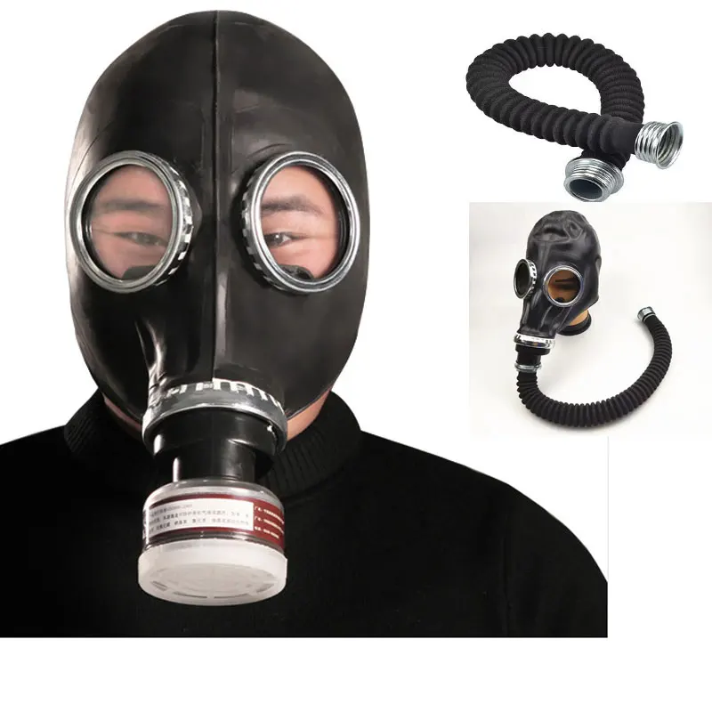 

New 64 Type Multipurpose Black Gas Full Mask Respirator Painting Spray Pesticide Natural Rubber Mask Chemical Prevention Mask