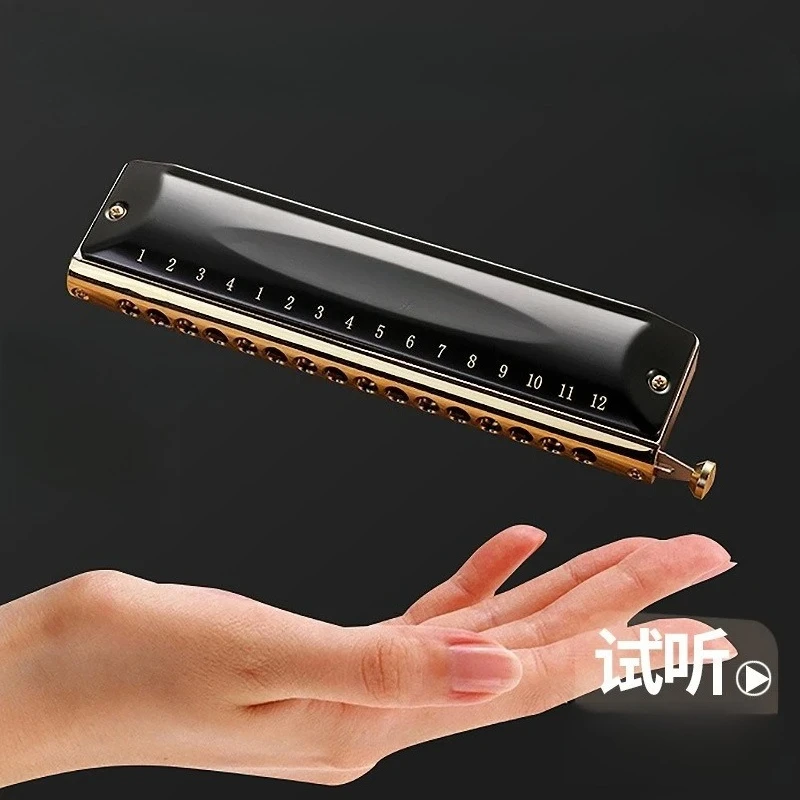 Chromatic harmonica 16-hole 12-hole harmonica high-end adult professional performance level student beginner