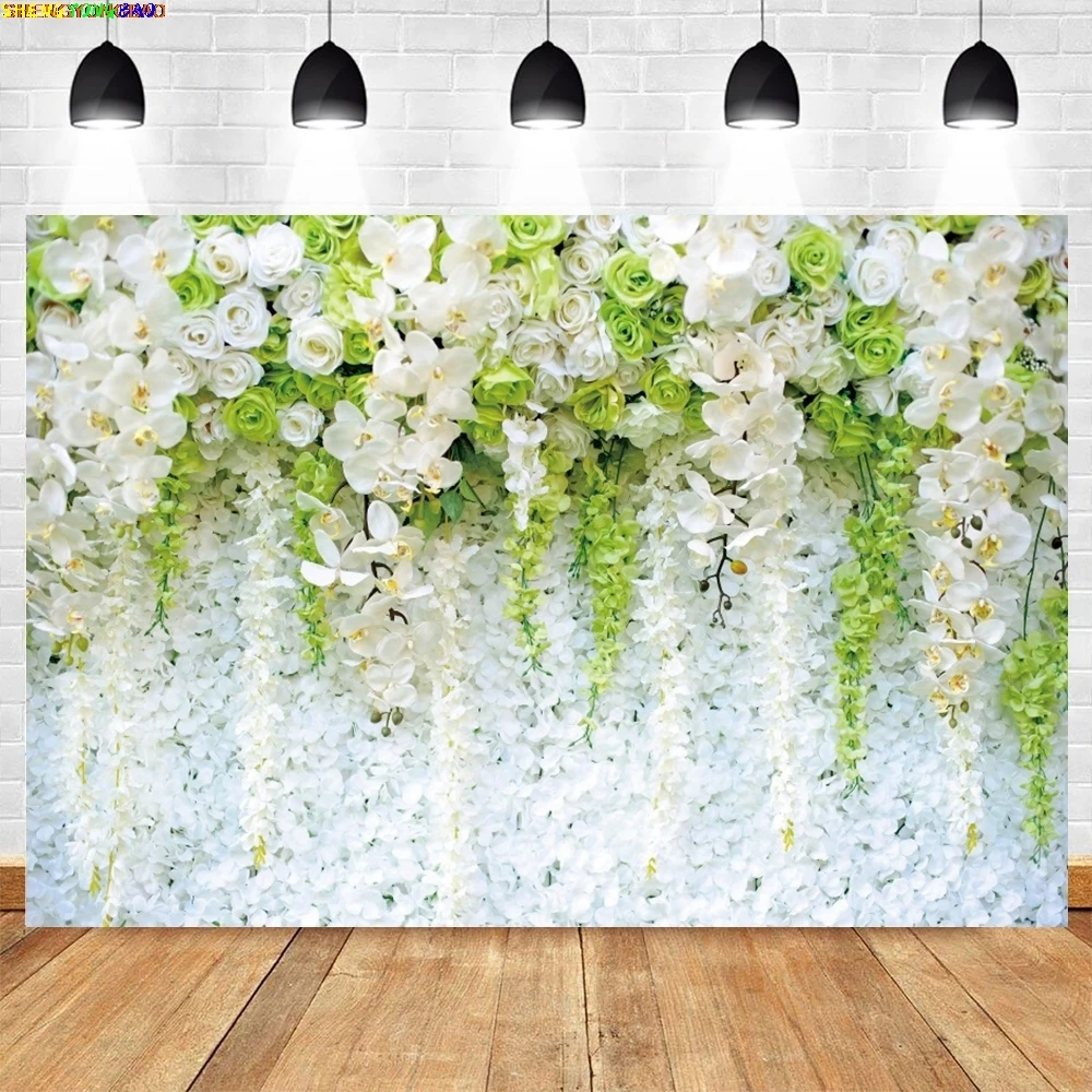 결혼식 배경 꽃 커튼, 신부 샤워, 결혼 약혼식 파티, 초상화 사진 배경, 사진 스튜디오 소품