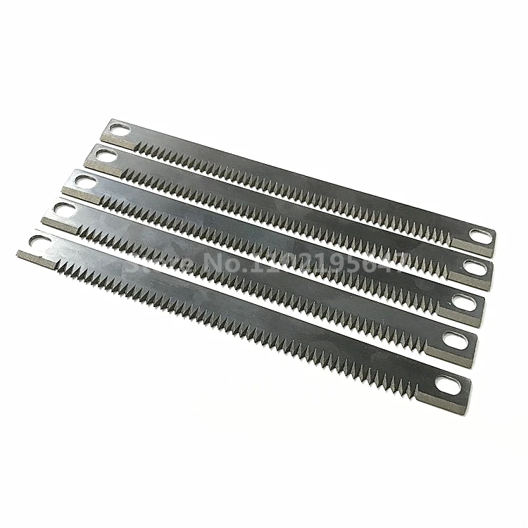 10 Pcs Vertical Packing Machine Cutting Blade Fine Tooth Blade 185x15x2mm Serrated Tools Knives Packing Machine Knife