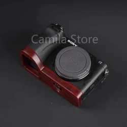 Ultralight wooden Plate Bracket Holder hand Grip Thickened protect base for sony A6700 Camera tripod accessory