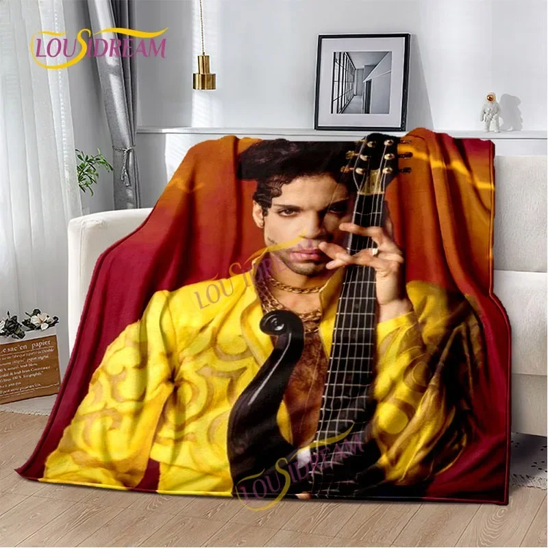 American all-round singer Prince Rogers Nelson printed DIY lightweight home thin sofa cover home office casual thermal blanket